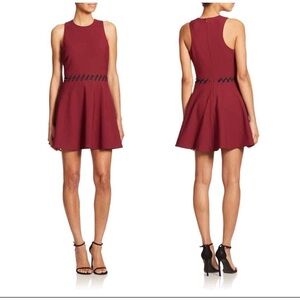 Elizabeth and James Carter Burgundy Skater Dress size 0